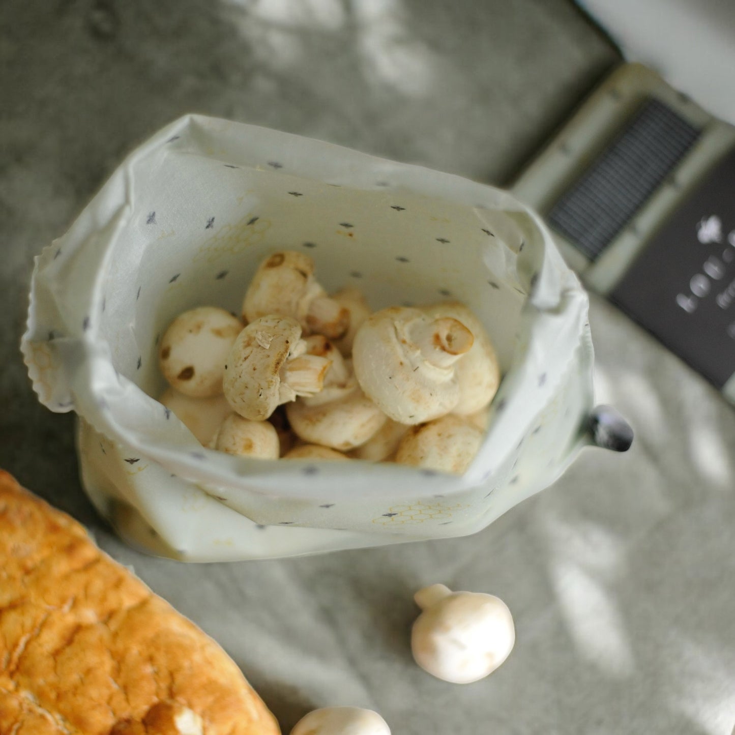 Lou-bees Sage Green Beeswax Bag