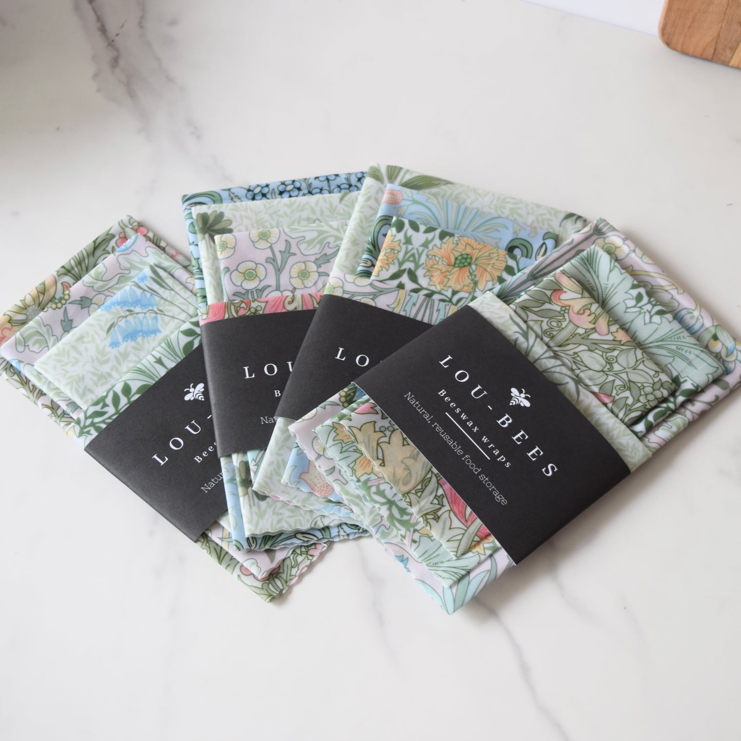 Simply Nature Beeswax food Wraps Set – William Morris. Self sealing Eco friendly food storage.