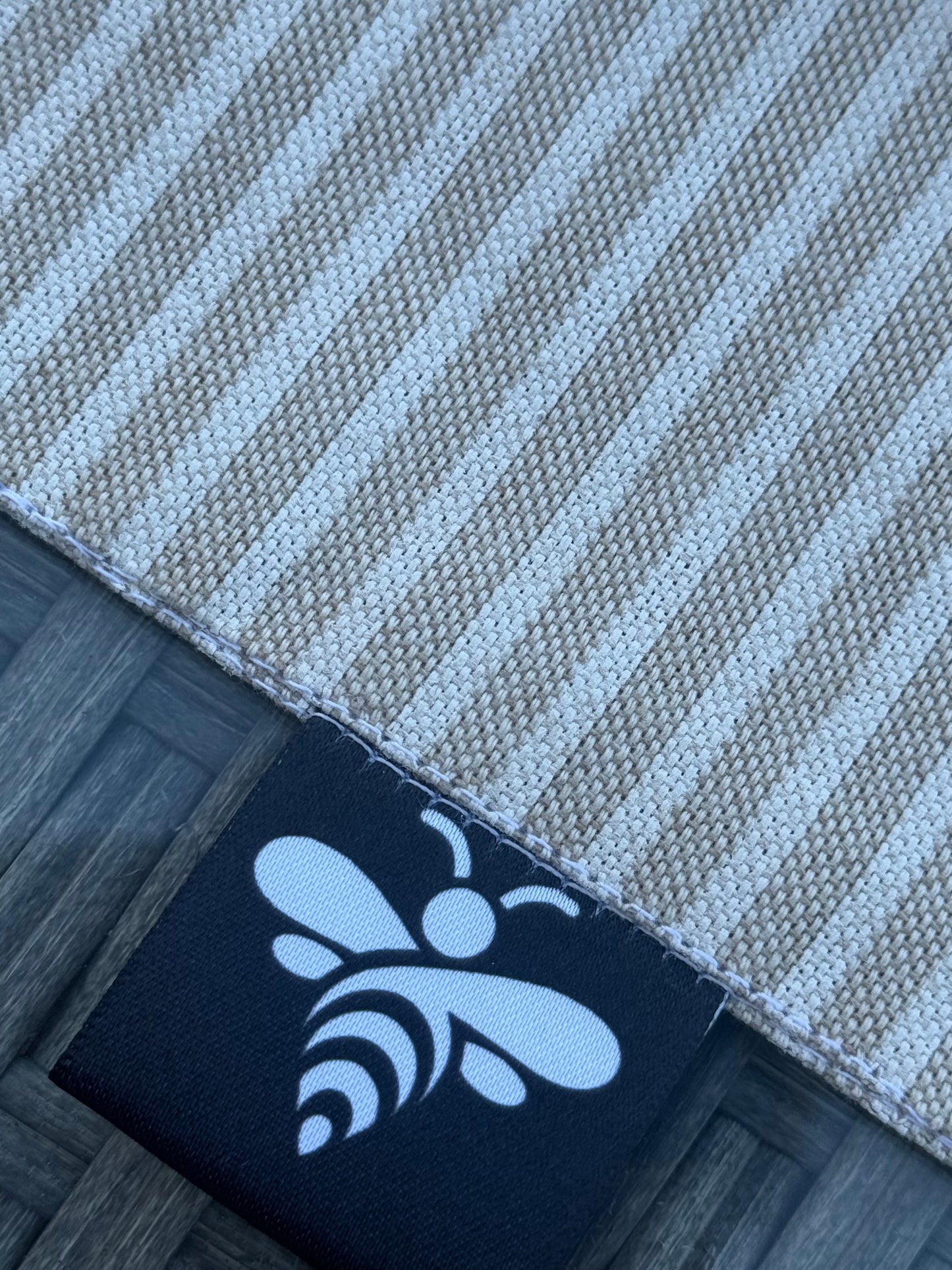 Cozy striped coasters