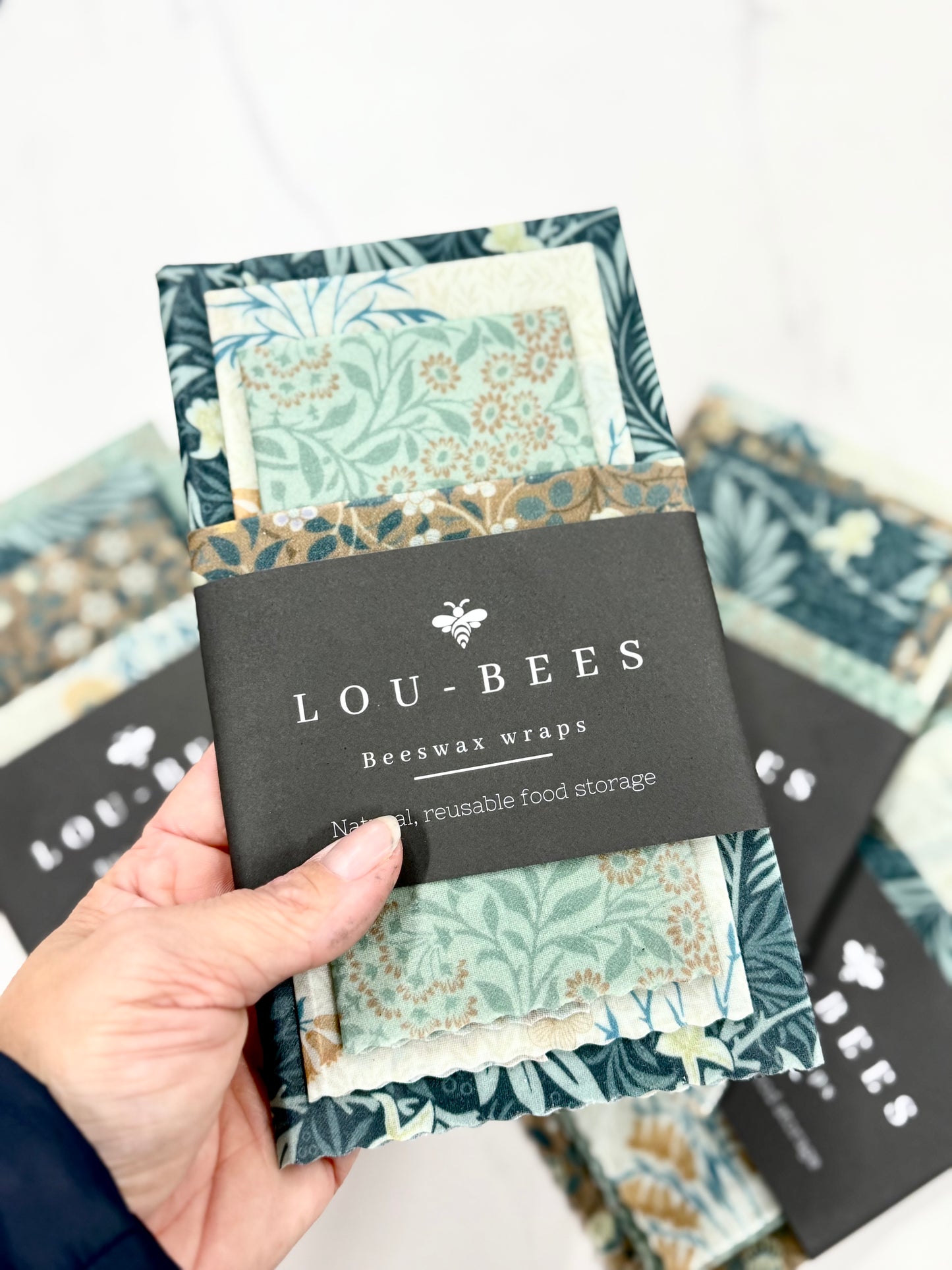 William Morris Kelmscott Garden Beeswax Wraps – 4 Pack