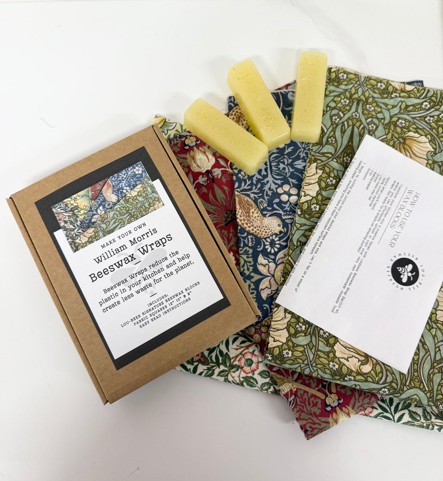 Make Your Own Beeswax Wraps William Morris Fabric.