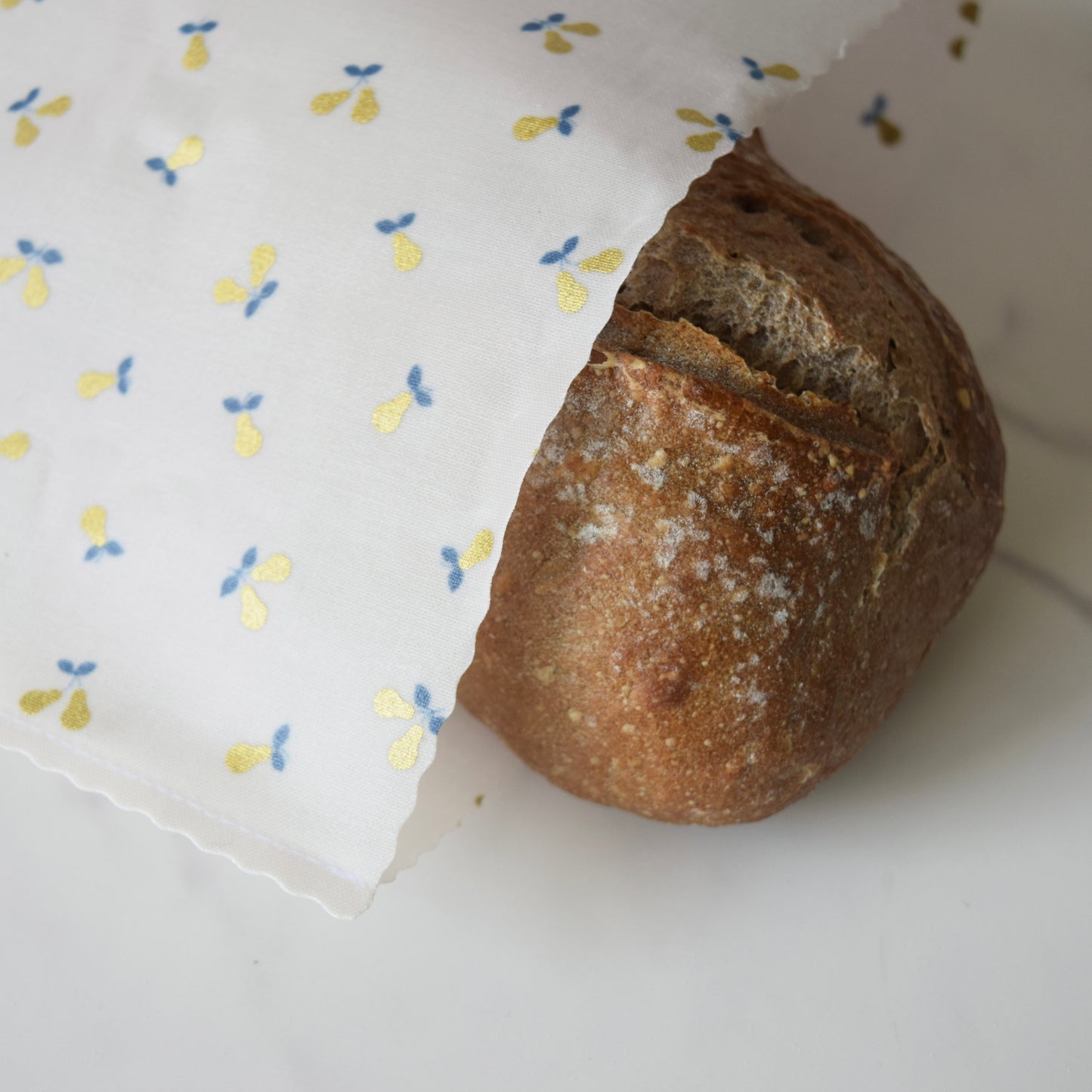 Gold Metallic Pears Beeswax Bag