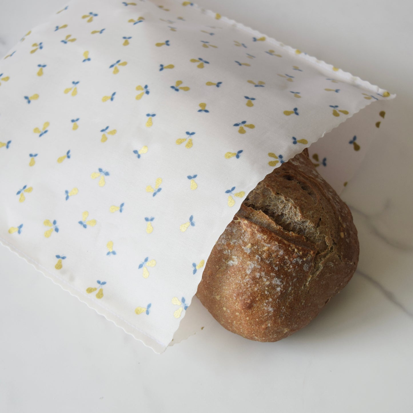 Gold Metallic Pears Beeswax Bag