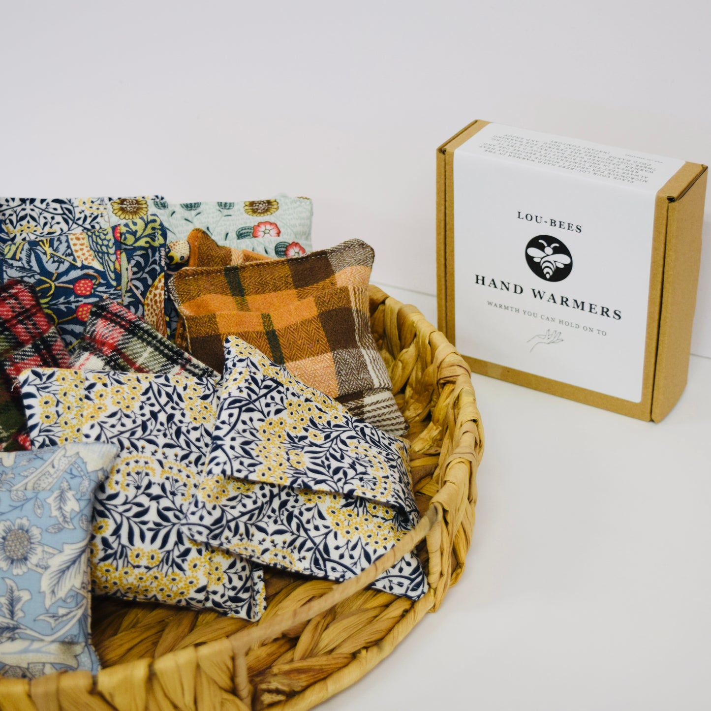 Hand Warmers – Highland Tartan Burnt Orange.