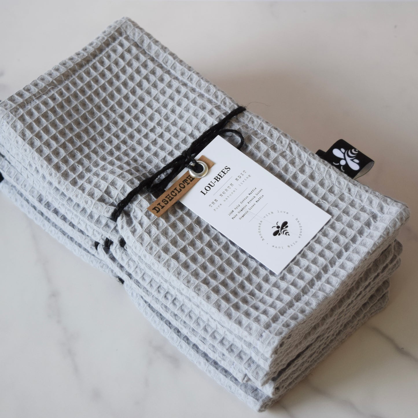 Extra -Strong Organic waffle Dishcloth-4-Ply Power. (Mustard)