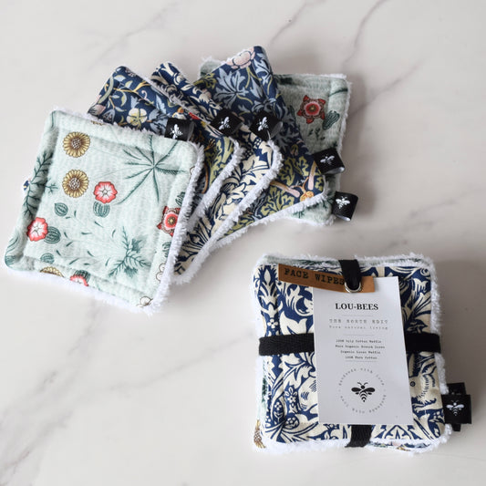 Reusable Face Wipes – William Morris Collection (Pack of 5)