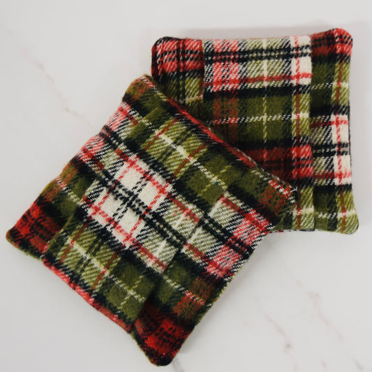 Super Soft Fleece Hand Warmers – Highland Tartan Red