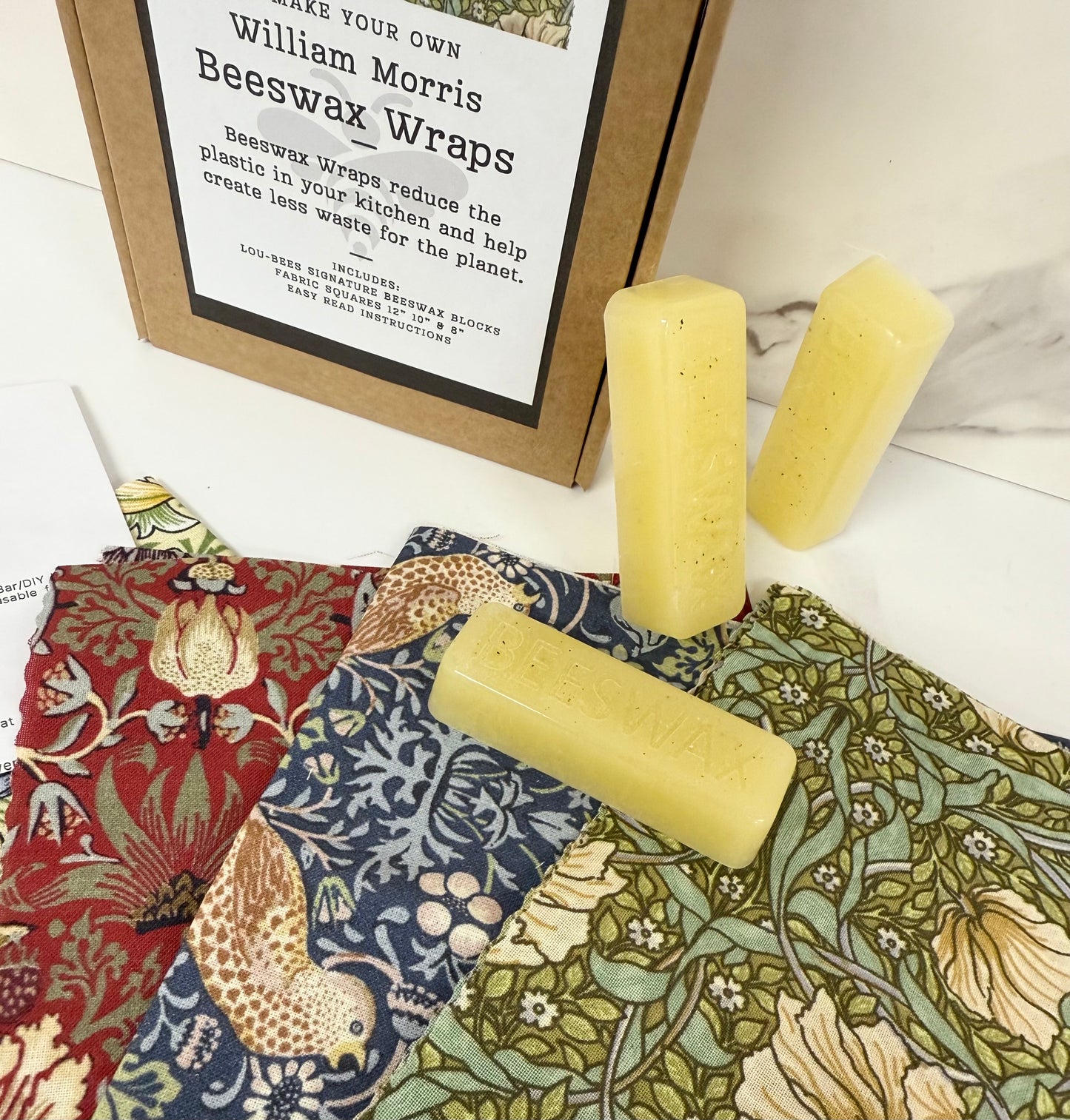 Make Your Own Beeswax Wraps William Morris Fabric.